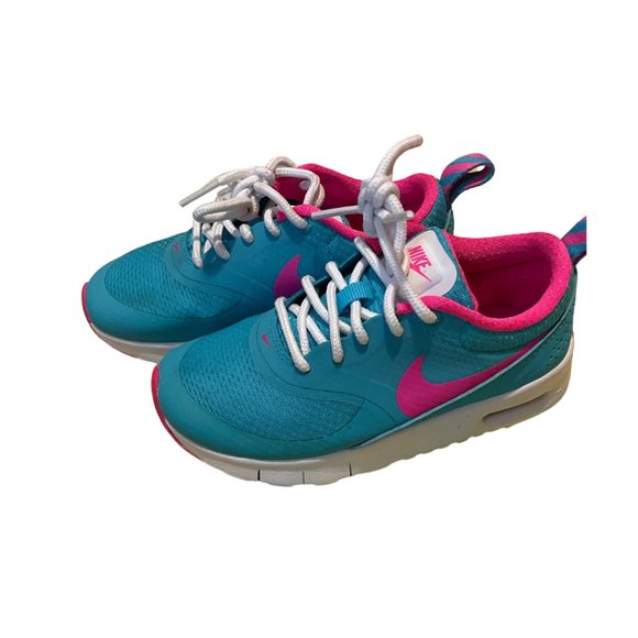 NIKE Air Max Thea Pink Aqua Kids Sneakers Size 11C - Picture 2 of 6